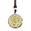 Orgonite Chakra Natural & Synthetic Mixed Stone Pendant Necklaces PZ4674-05-1