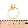 Flower Brass Micro Pave Cubic Zirconia Cuff Open Rings for Women CU-CBA0A21-06A-G-5
