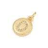 Brass Micro Pave Clear Cubic Zirconia Charms CU-CBA56CE-12G-O-2