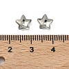 Non-Tarnish 5-Petal Flower Smooth Surface 304 Stainless Steel Bead Caps X-STAS-R065-56-4
