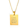 304 Stainless Steel Inspirational LOVE EACH OTHER MORE Dog Tag Pendant Necklaces for Women WG6E5CF-04-1