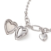316 Stainless Steel Locket Charms Bracelets BJEW-JB13180-5