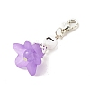 Frosted Flower Transparent Acrylic Pendant Decoration HJEW-JM00628-01-4