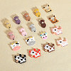 CHGCRAFT 18Pcs 18 Styles Cow/Cattle Food Grade Silicone Beads SIL-CA0002-86-6