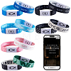 12Pcs 12 Colors Polyester Cord Stretch Bracelets for Women Men BJEW-WR0001-08-1