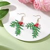 Stainless Steel Glass Dangle Earrings EJEW-MZ00573-1