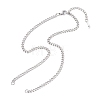 3.5MM 304 Stainless Steel Curb Chain Necklace Making AJEW-JB01465-02-1