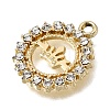 UV Plating Alloy Crystal Rhinestone Pendants RB-CBAD37D-08G-2