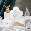 Bust PU Leather & Wooden Necklace Display Stands NDIS-WH0020-02A-01-4