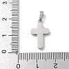 304 Stainless Steel Micro Pave Cubic Zirconia Pendants STAS-Z107-08P-05-3