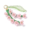 Glass Seed Beaded Pendants PALLOY-MZ01249-01-3