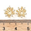 Brass Micro Pave Clear Cubic Zirconia Bead Caps KK-U045-05G-3