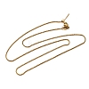 1.3MM Unisex 304 Stainless Steel Box Chain Necklaces NJEW-P356-08G-4
