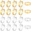 20Pcs 2 Colors Adjustable Brass Finger Rings Setting for Hanging Pendant KK-BBC0027-80-7
