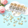170Pcs 10 Styles CCB Plastic Pendants CCB-YW0001-82-4