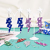 DIY Imitation Leather Lightning Bolt Dangle Earring Making Kits DIY-TA0010-70A-7