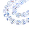 Electroplate Transparent Glass Beads Strands X-EGLA-N056-01A-02-3