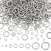 800Pcs 8 Styles 304 Stainless Steel Round Open Jump Rings & Closed Jump Rings STAS-PH0005-86-1