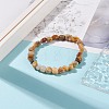 Natural Gemstone Beaded Stretch Bracelet for Women BJEW-JB08271-2