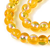 Electroplate Transparent Glass Beads Strands EGLA-Q132-4MM-A18-3