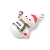 Christmas Opaque Resin Pendants RESI-A049-05E-2