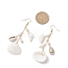 Shell Shape Dangle Earrings EJEW-TA00639-3