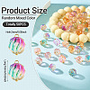 50Pcs Glass Pendants PALLOY-TAC0276-4