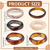 6Pcs 6 Styles Resin & Acrylic Bangles BJEW-PH0004-71-2