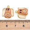 304 Stainless Steel Enamel Pendants SA-CBA033B-01G-02-3