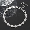 304 Stainless Steel Rhinestone Cup Chain Bracelets for Women BJEW-F488-26A-P-1