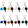 8Pcs 8 Colors Sport Theme Plastic Keychains KEYC-SP0001-72-1