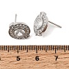 Brass Micro Pave Cubic Zirconia Stud Earrings EJEW-G471-05P-7