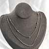 Brass Double Layer Necklaces NJEW-D302-54P-2