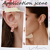 4 Pairs Rectangle with Tartan Pattern Alloy Enamel Hoop Earrings EJEW-SC0002-26B-5