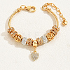 Fashionable Vintage Heart Alloy Rhinestone Charm Bracelets YS5482-1