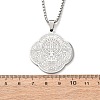 304 Stainless Steel Saint Benedict Pendant Necklaces LS-NJEW-B153-02A-P-3