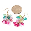 Glass Teardrop Dangle Earrings EJEW-TA00283-3