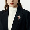 Resin Butterfly Brooch Pin with Crystal Rhinestone LS-JEWB-P016-05KCG-02-2