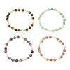 Natural Gemstone & Non-magnetic Synthetic Hematite & Shell Pearl Beaded Bracelets for Women BJEW-JB13892-3