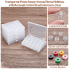 12 Bags Transparent Plastic Empty Sewing Thread Bobbins CON-WA0001-10-4
