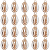 20Pcs Electroplated Natural Cowrie Shell Pendants SSHEL-SC0001-23-1