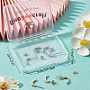 12Pcs 2 Styles Brass Stud Earring Findings KK-BBC0028-22-7