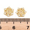 Christmas Brass Clear Cubic Zirconia Beads LS-KK-B186-12G-3