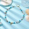Natural Sea Shell Beaded Necklaces NJEW-JN04796-02-2