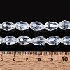 Transparent Teardrop Glass Beads Strands GLAA-T025-79C-01-4