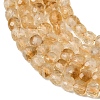 Heated Natural Citrine Beads Strands G-B175-C06-4x4mm-4
