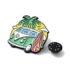 Summer Vacation Series Bus with Coconut Tree Alloy Enamel Pin Brooch JEWB-C029-09C-3