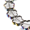 Electroplated Transparent Glass Beads Strands GL-CBA98F0-07F-2