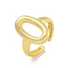 Rack Plated Brass Oval Open Cuff Ring for Women RJEW-Z039-05G-1