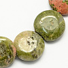 Natural Unakite Stone Beads Strands G-S110-12mm-07-1